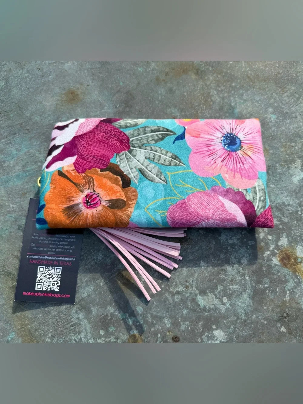 Makeup Junkie Whimsy Floral Mini Center Zip